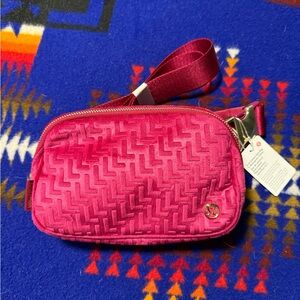 Lululemon L monogram, pink velvet Crossbody bag